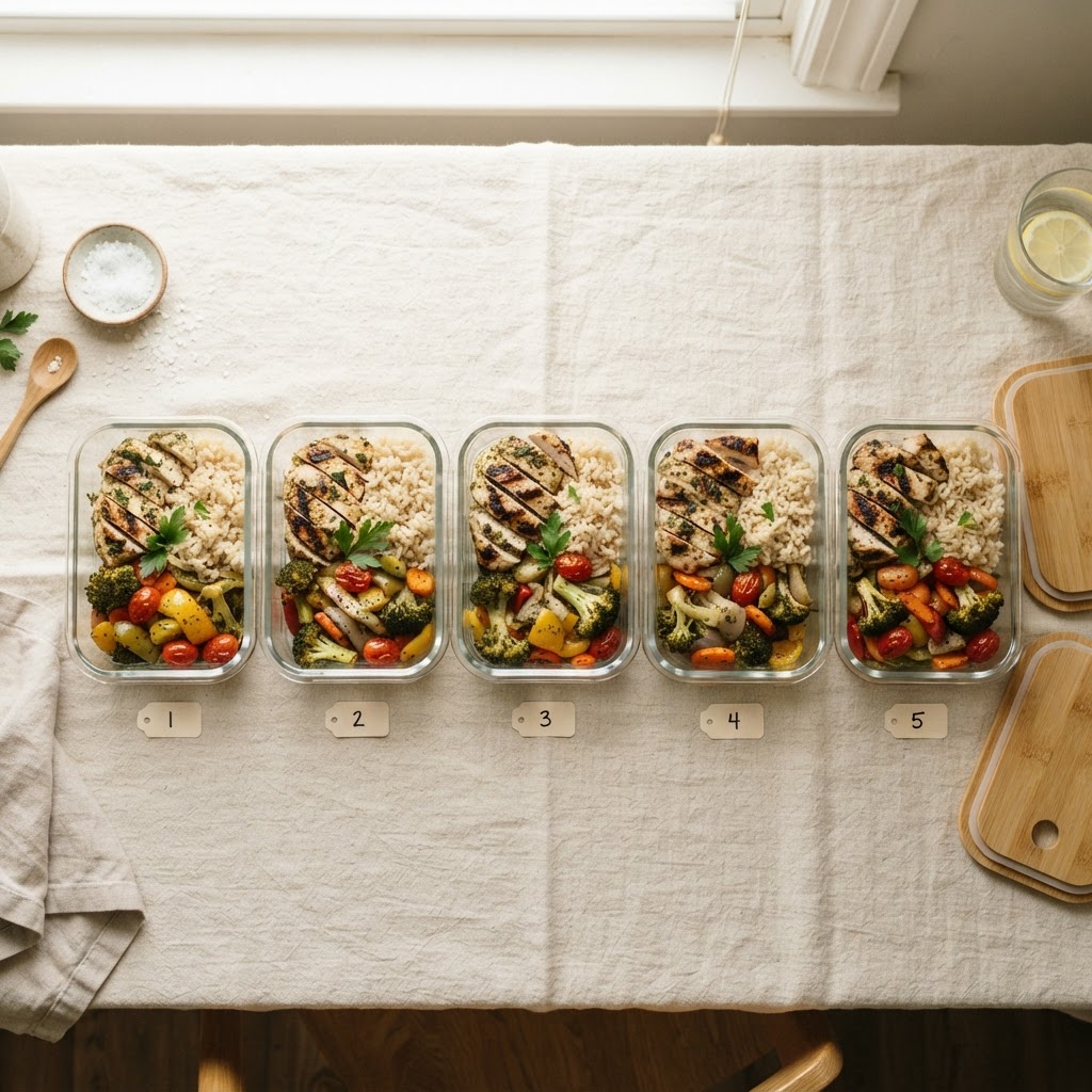 A week of prepared nourishing meals