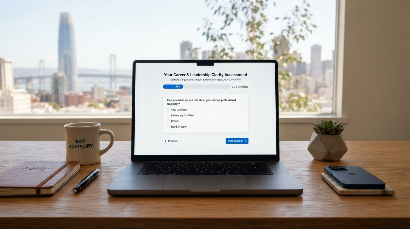 Clarity and Growth Snapshot assessment on laptop mockup