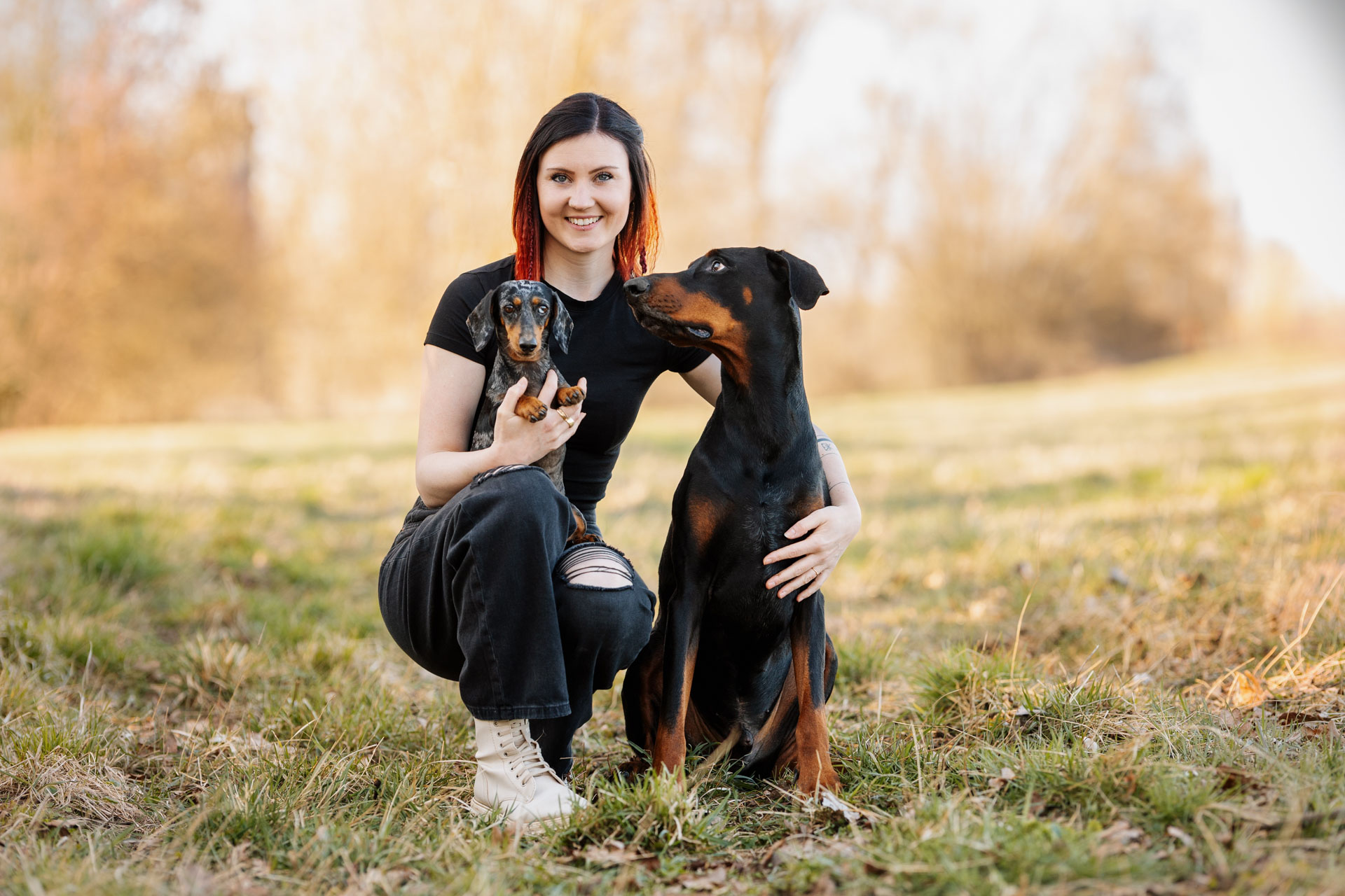Sophia mit ihren Hunden – Mitgründerin von BondogX