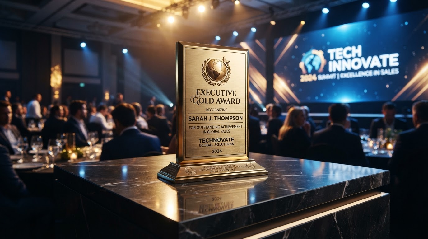 Executive Gold Award Trophy Recognition