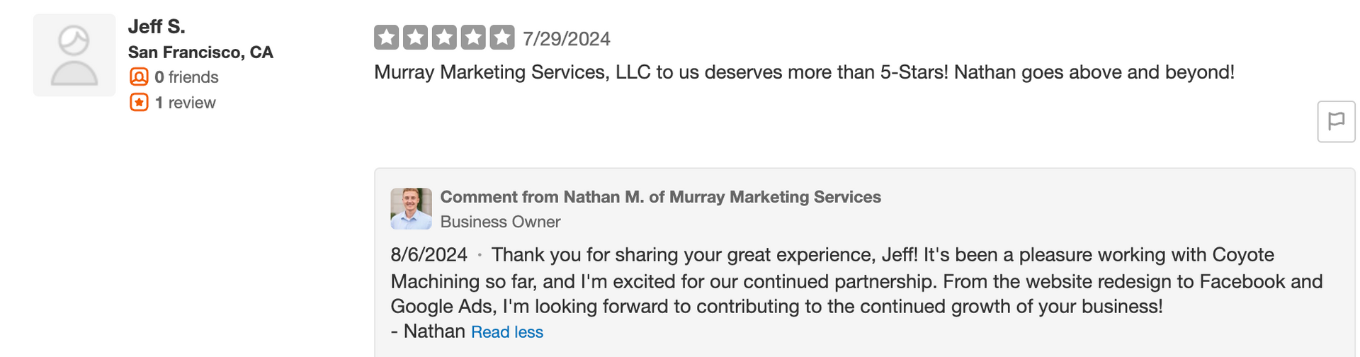 Jeff S. review screenshot