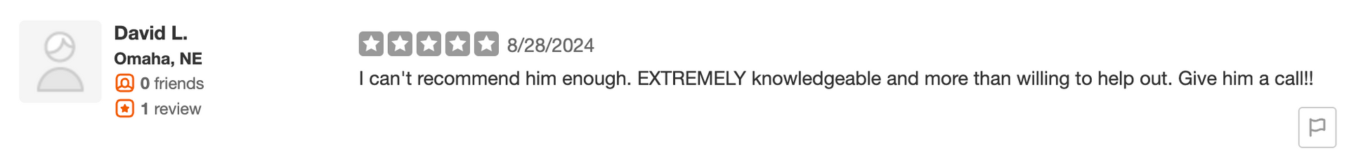 David L. review screenshot