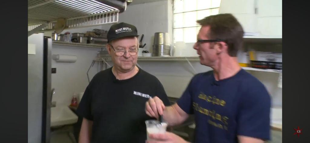 Don Engel filming for Chicago’s Best in the Mini Hut kitchen