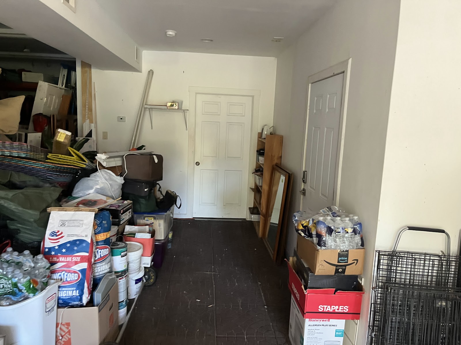 Two-car garage before the CleanSlate transformation