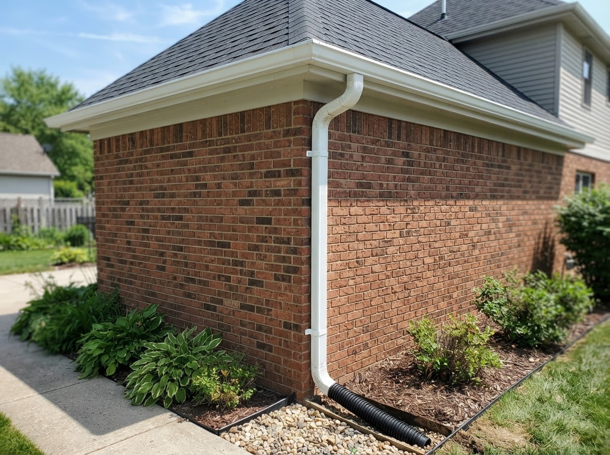 Downspouts by Bluegrass Gutters