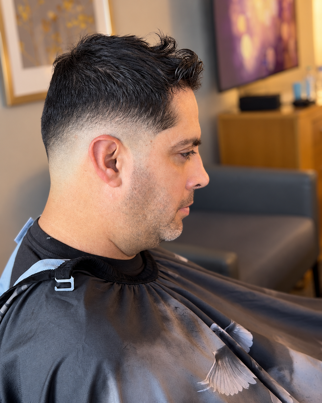 Jorge Serratos haircut during a private appointment