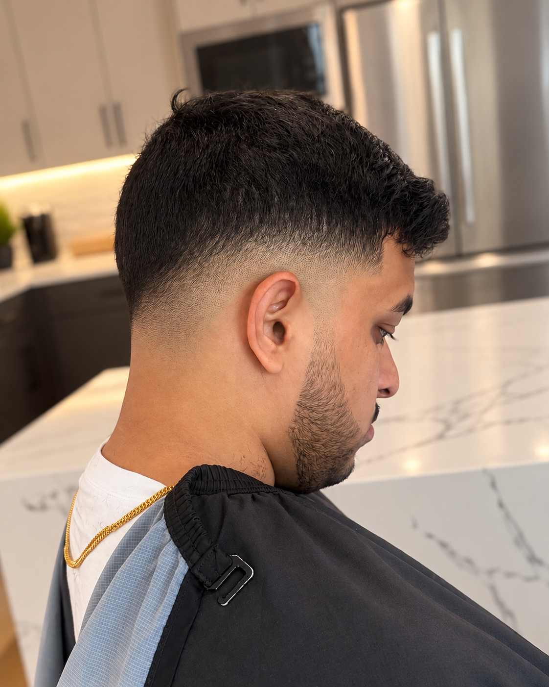 Nick Abraham fresh haircut from a private mobile appointment in Dallas