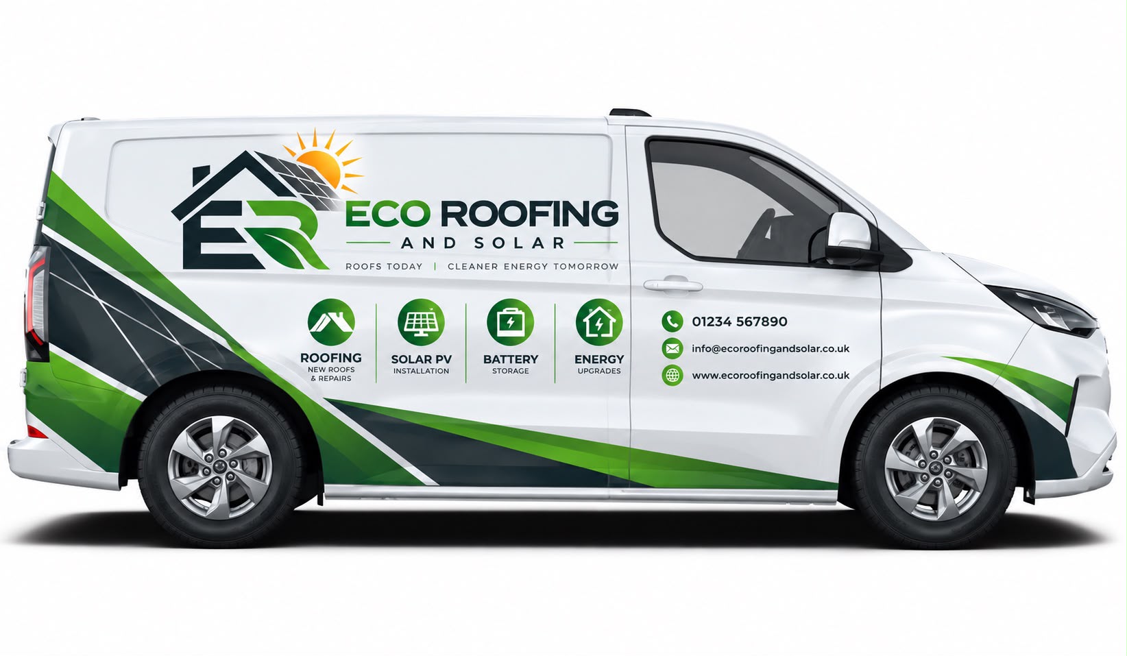 Eco Roofing and Solar liveried service van