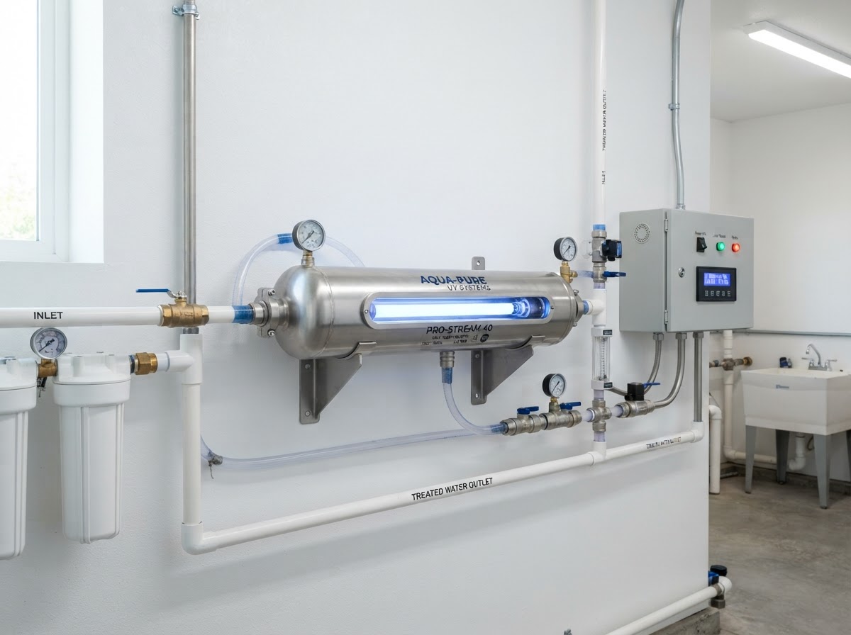 Water purification system: UV Treatment & Filox Filters
