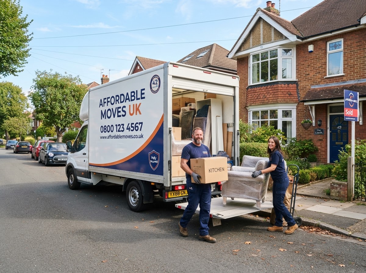 Speedy Removals professional team loading moving van