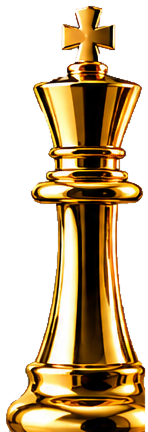 A silver and emerald chess king on a black background, representing a commanding year end bookkeeping close.