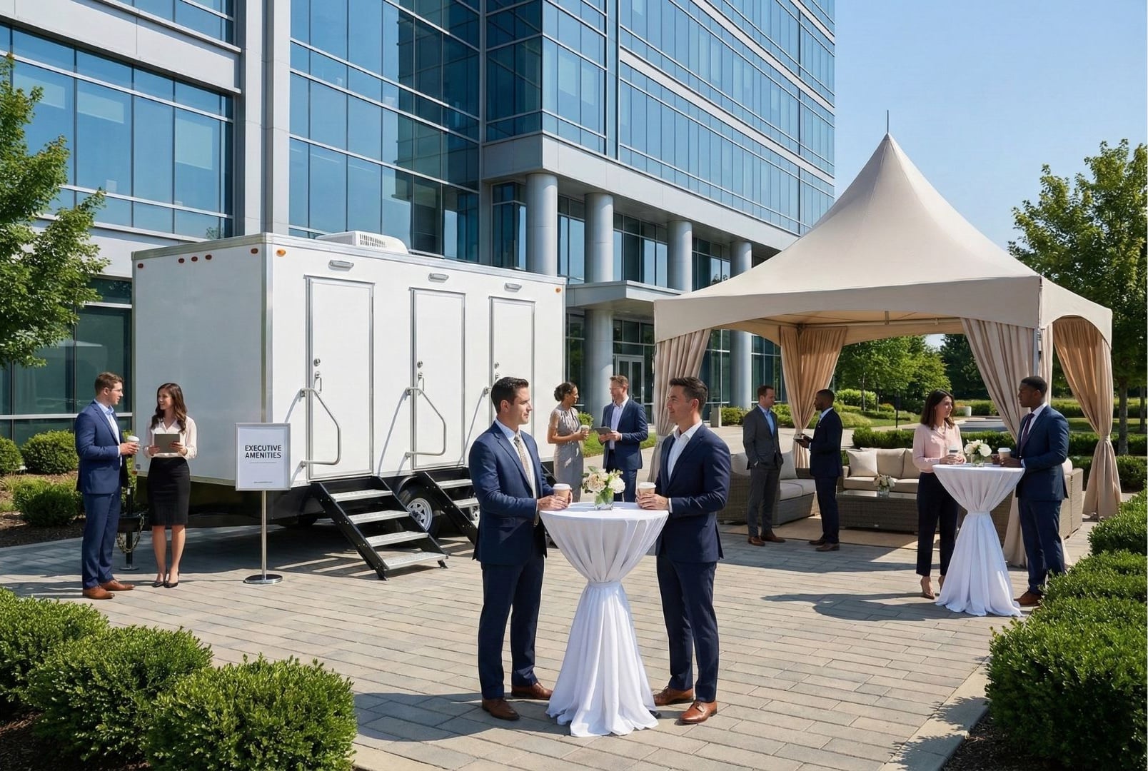 Corporate Events luxury restroom trailers