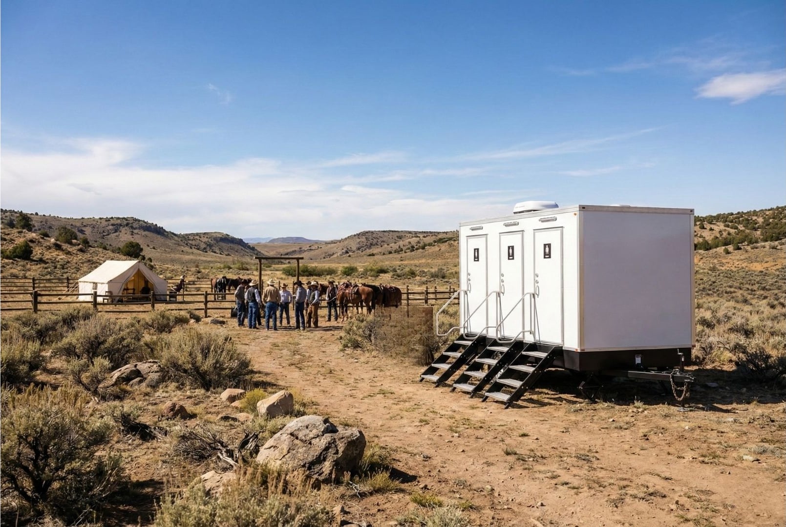 Ranch & Outdoor durable portable restrooms