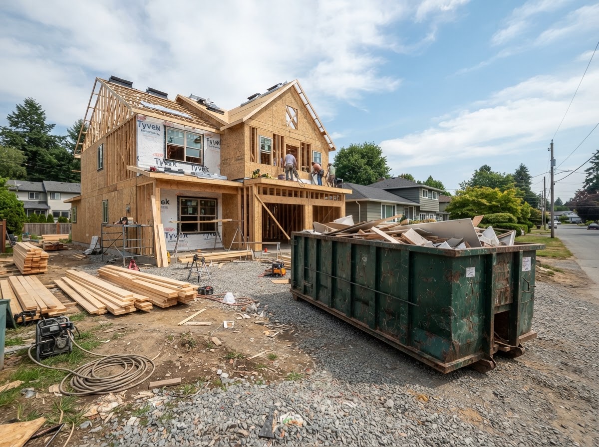 New construction site dumpster rental in Wesley Chapel