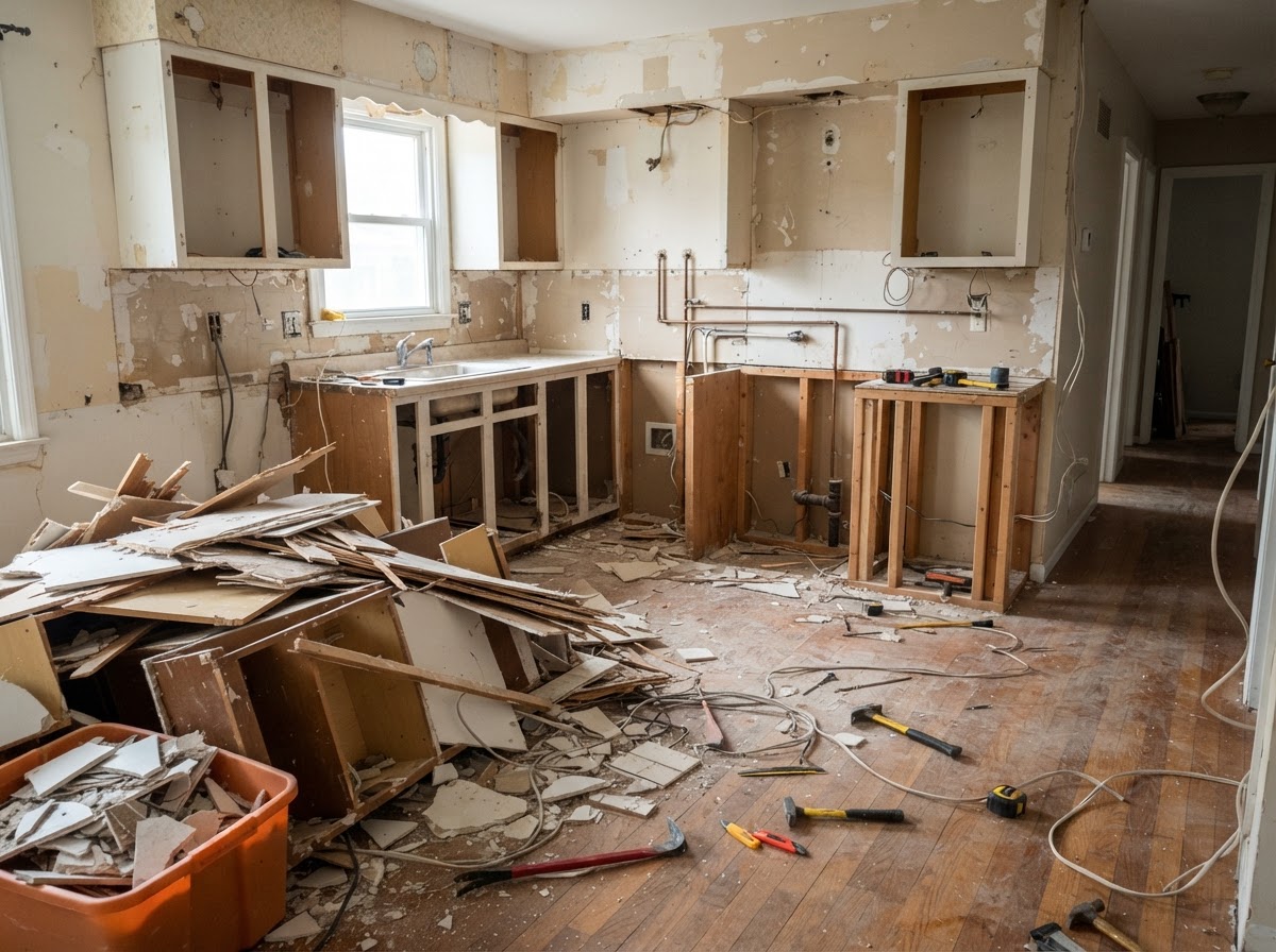 Kitchen demolition near Wesley Chapel
