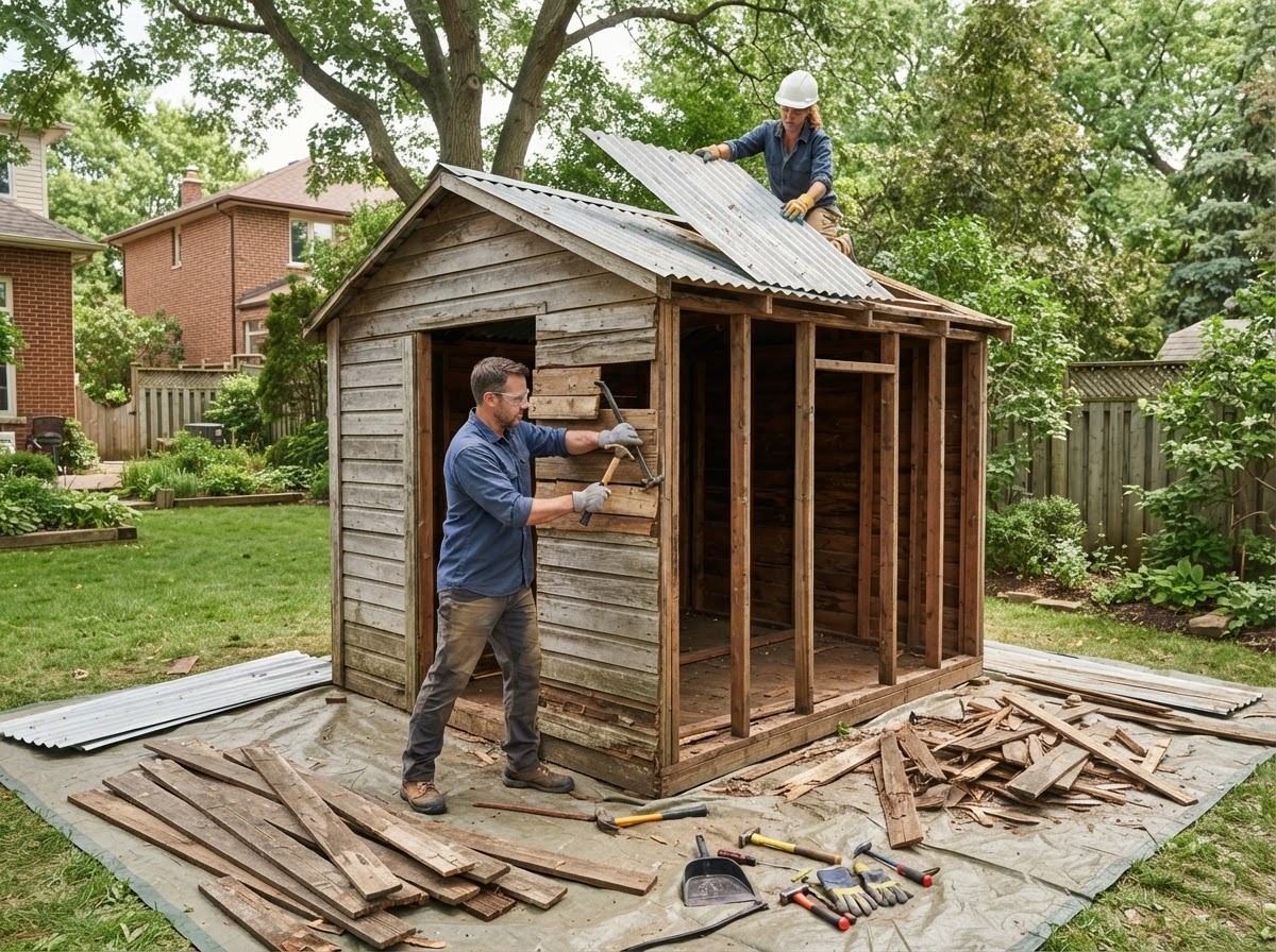 Shed demolition services near Wesley Chapel