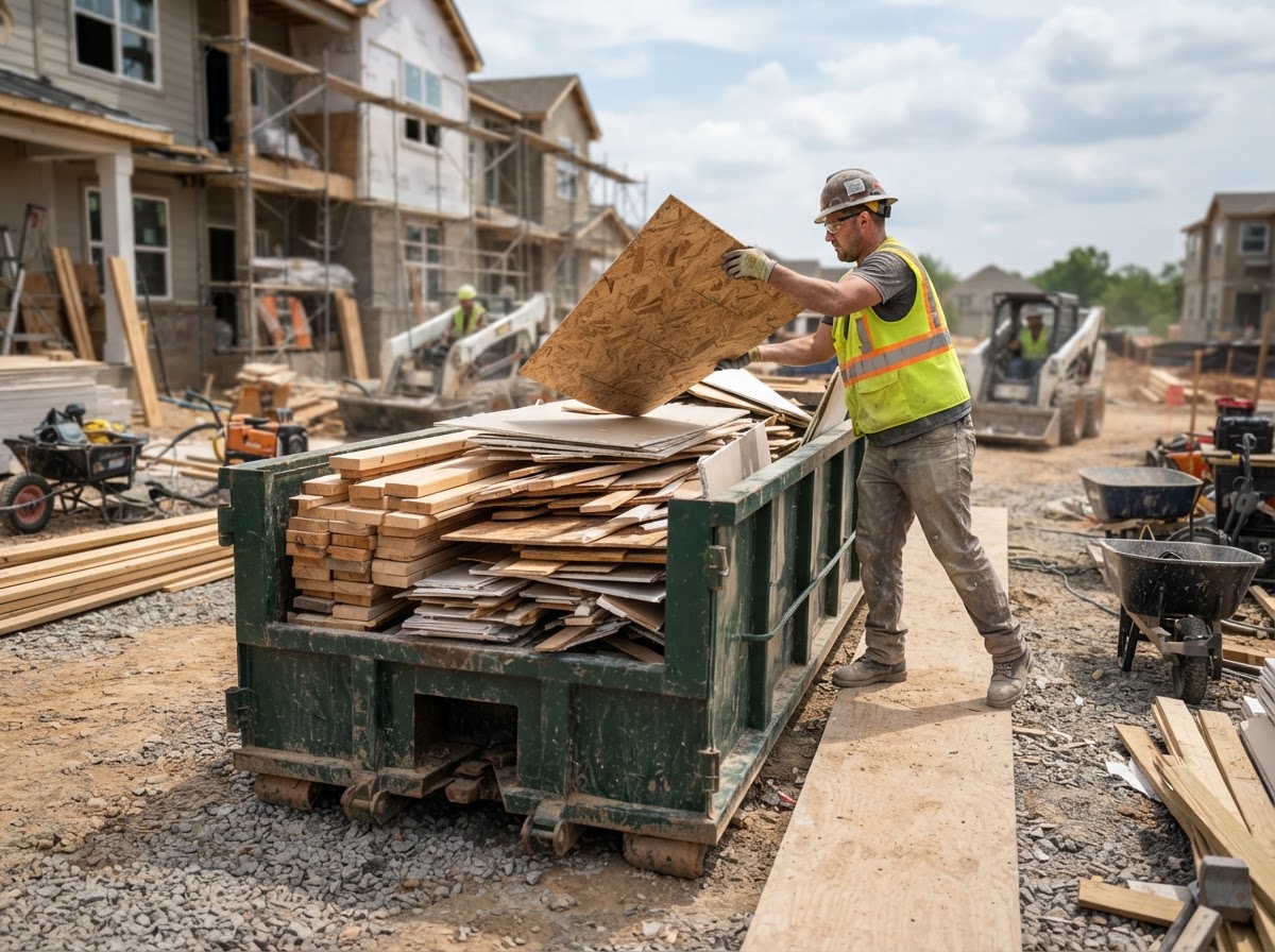Construction debris hauling in Wesley Chapel