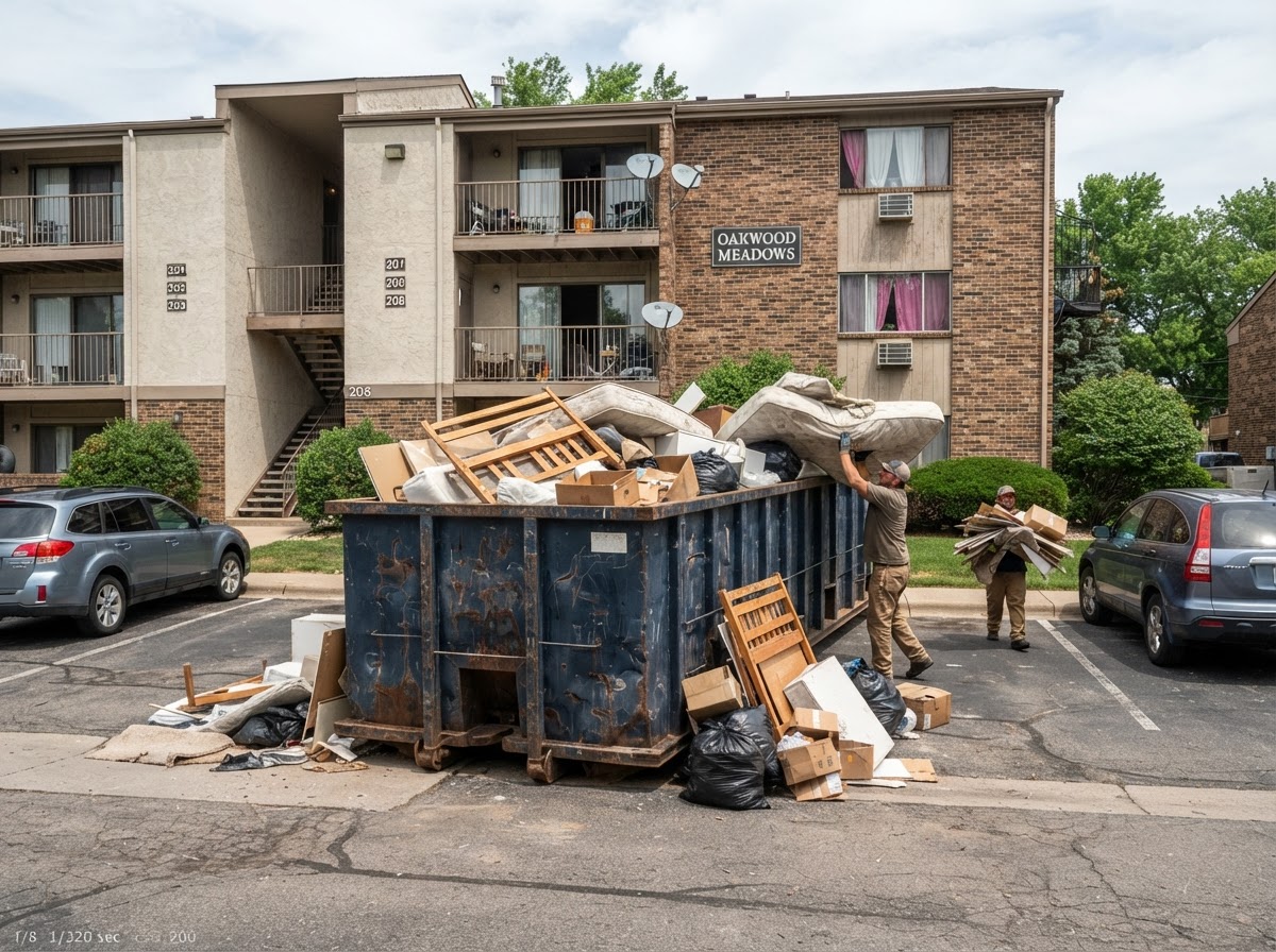 Property management dumpster rental in Wesley Chapel