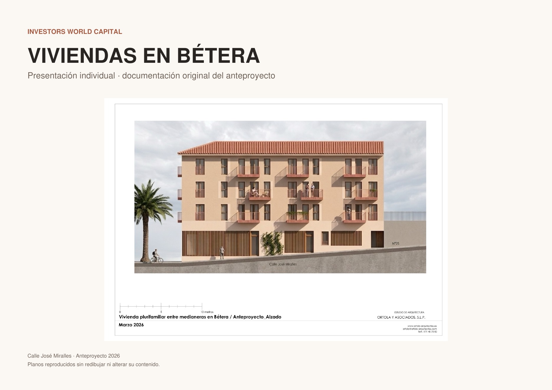 Documentación original del anteproyecto (Calle José Miralles)