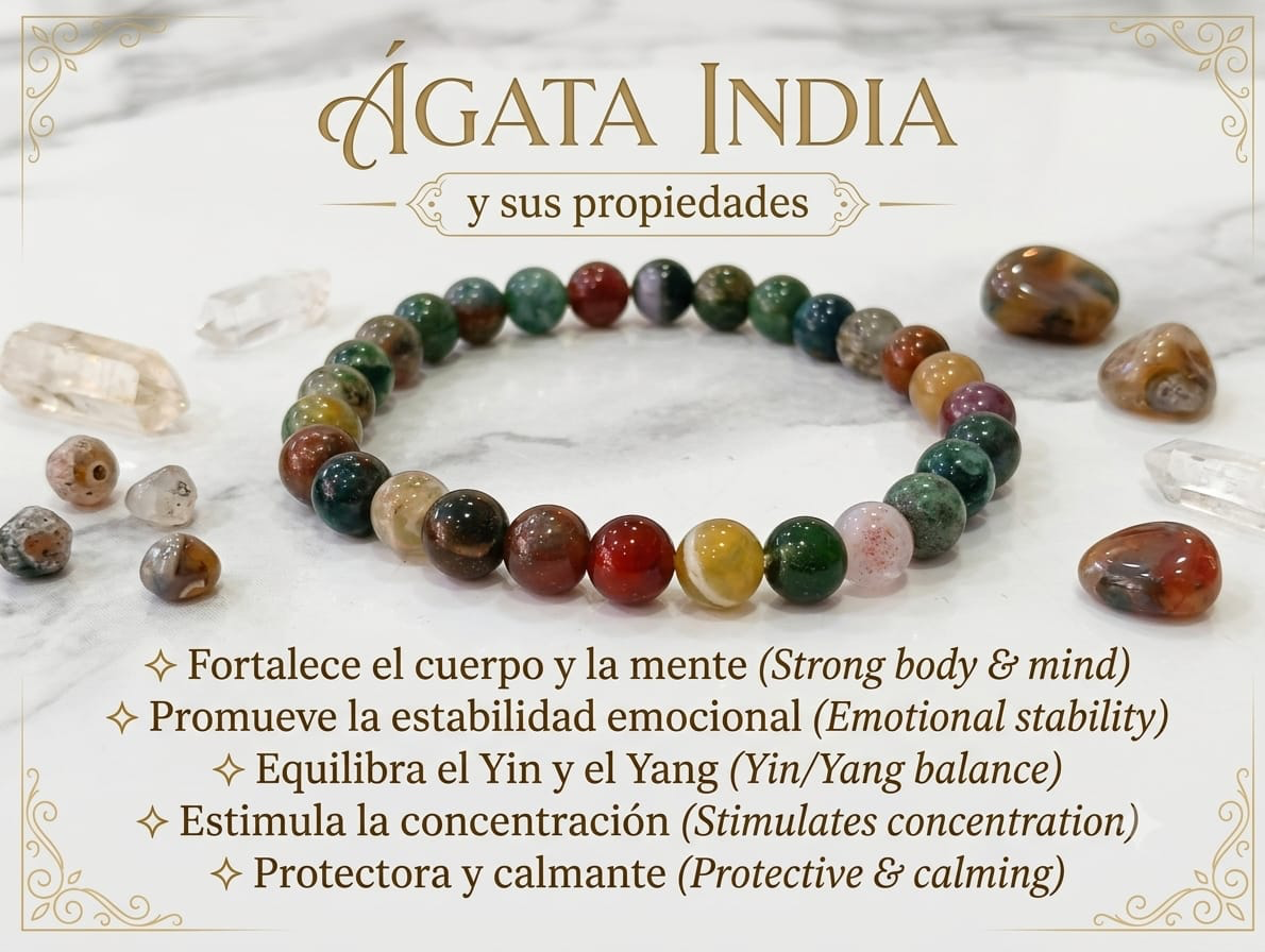 Pulsera de Ágata India y sus propiedades