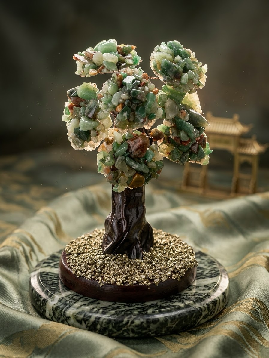 Árbol de mineral verde