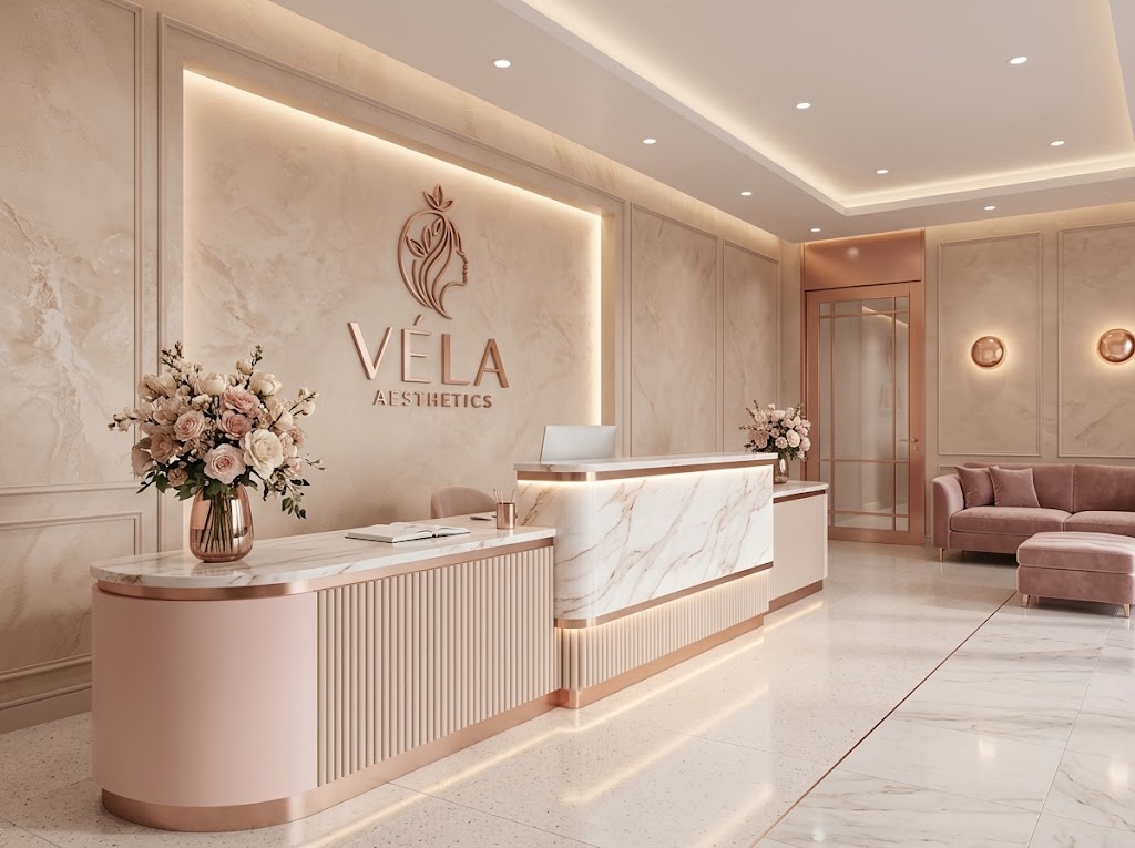 VÉLA Aesthetics luxury clinic reception and lounge