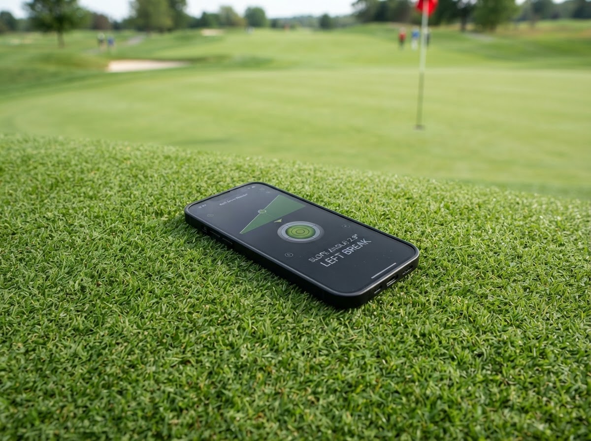Tour Read system measuring slope directly on the putting surface
