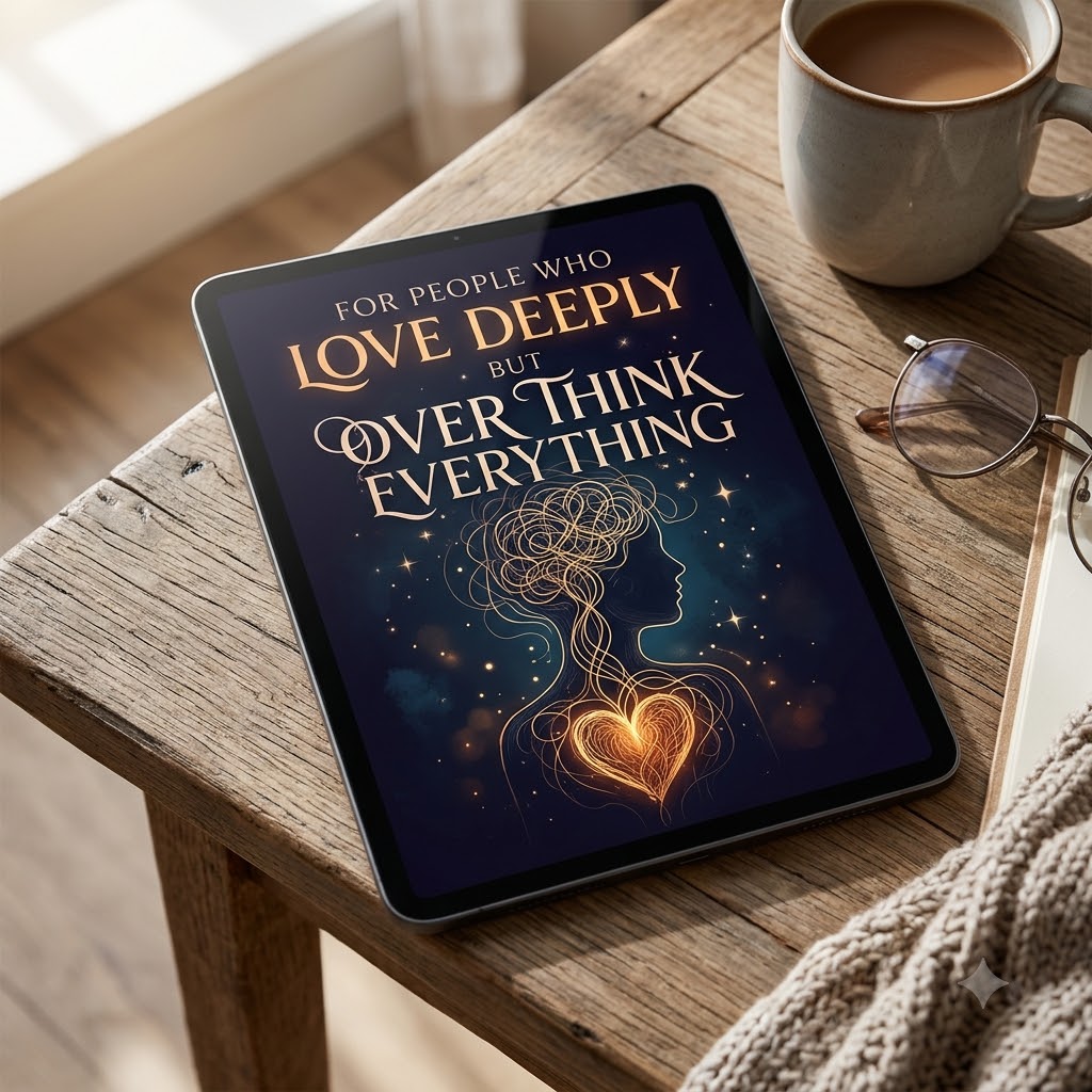 eBook cover: For People Who Love Deeply But Overthink Everything