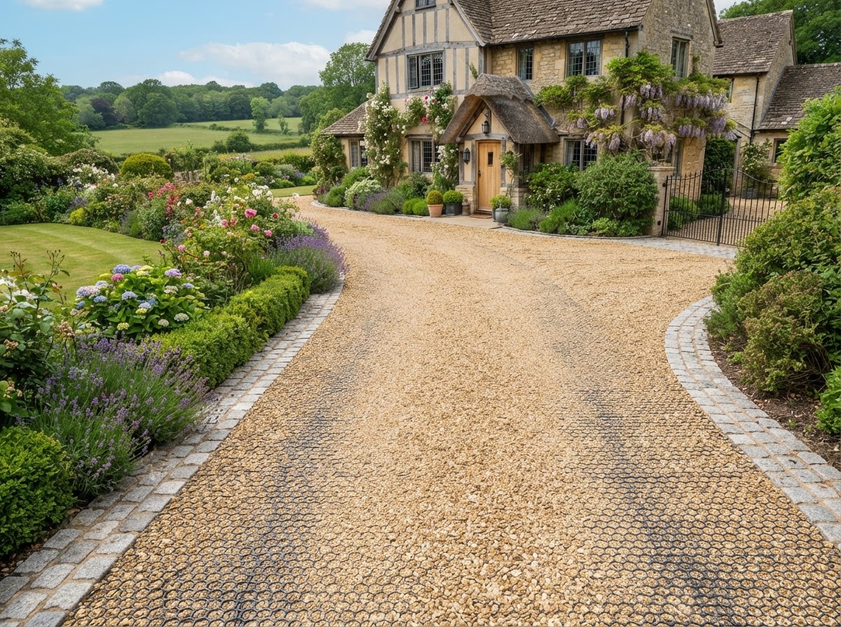 Gravel driveway installed by J&J Contractors in South Devon