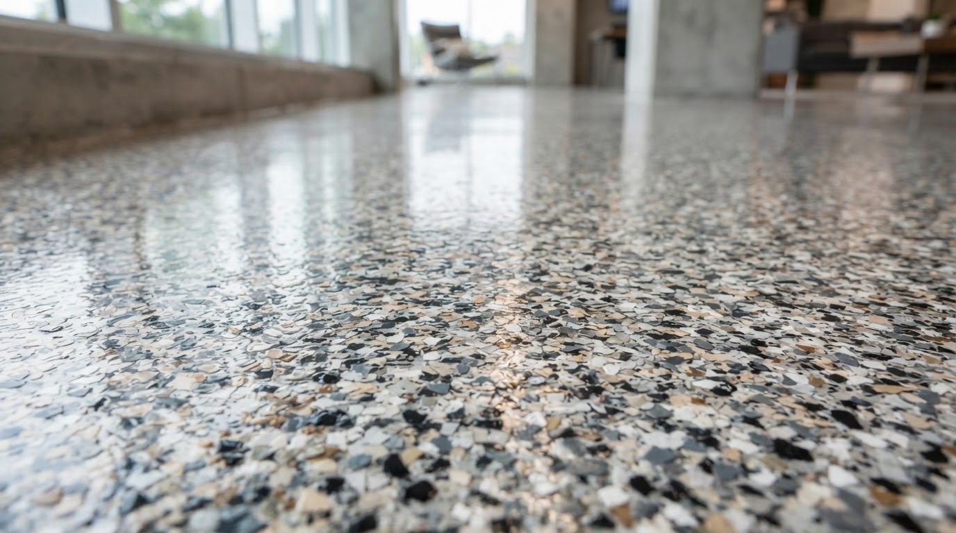 Quartz flake epoxy sample texture