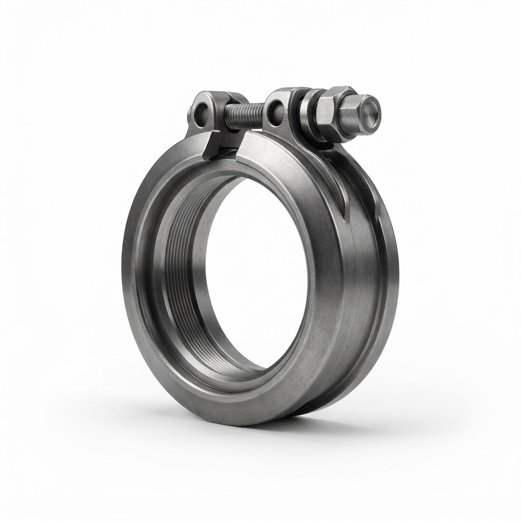 High-pressure grooved ductile iron pipe coupling clamp