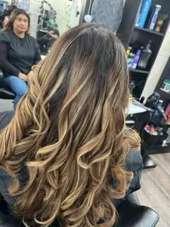 Dimensional Caramel Balayage & Glamour Waves