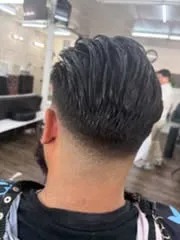 Men’s Textured Pompadour & Clean Low Taper