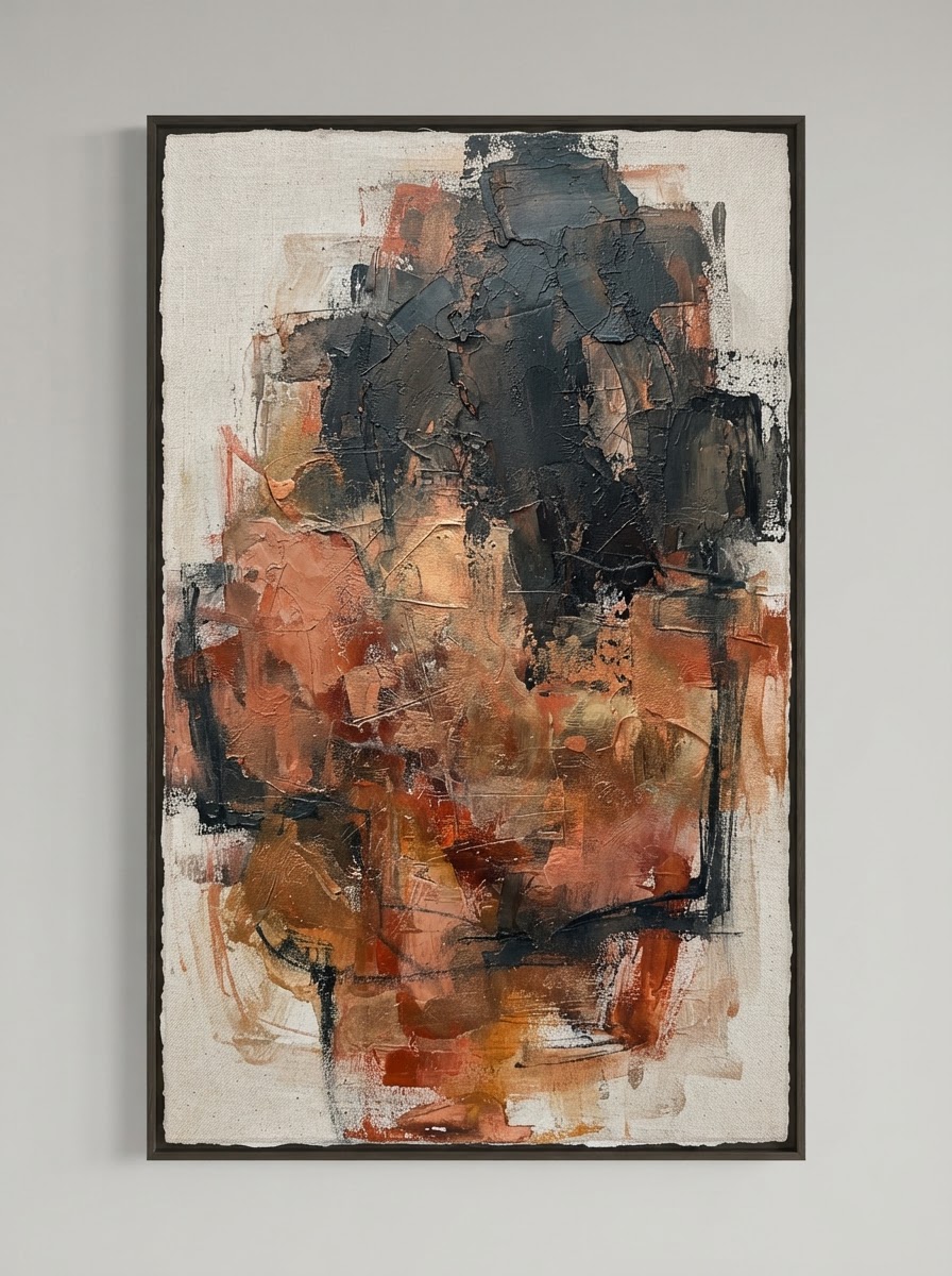 Placeholder artwork — abstract fine art in sage and cream tones