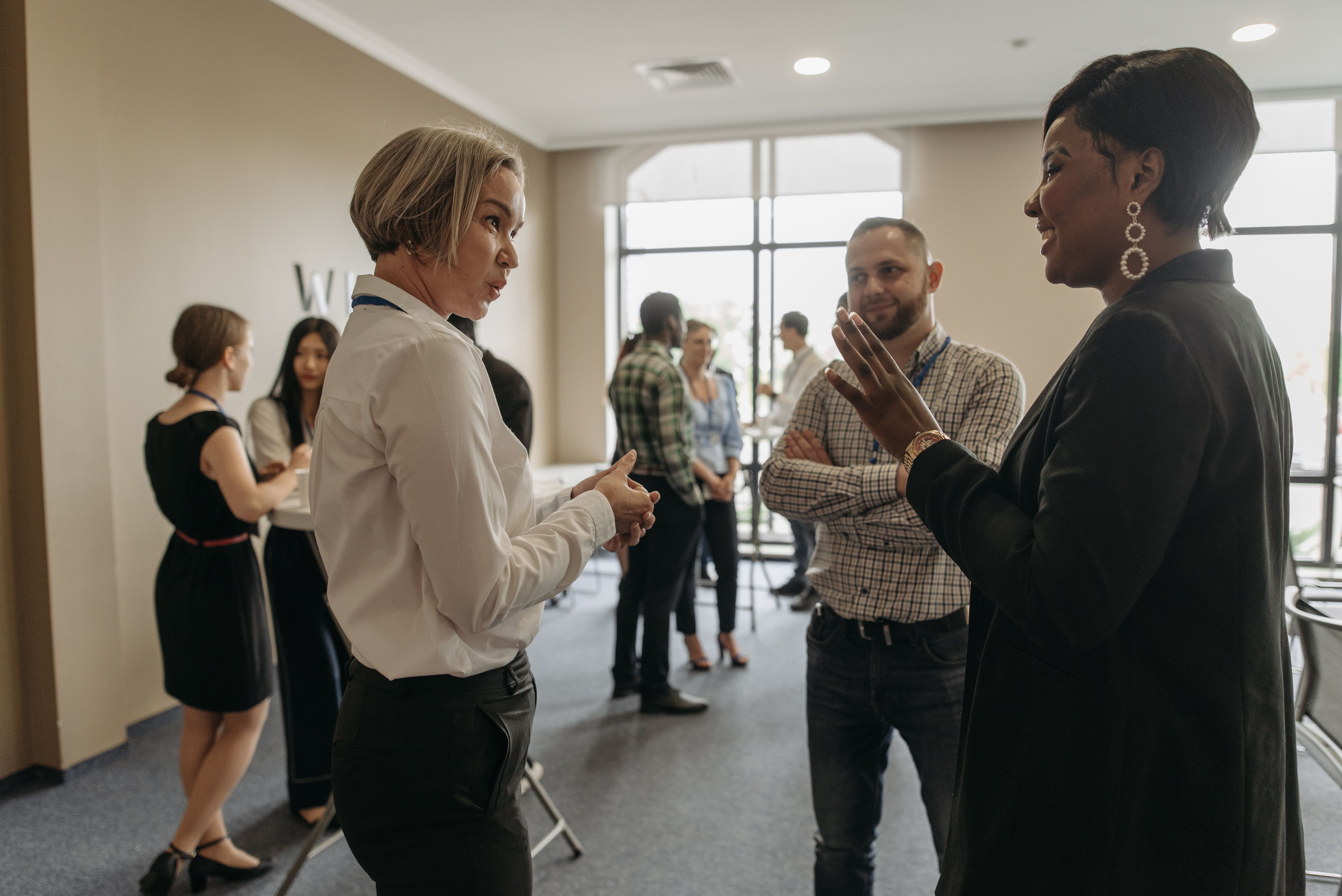Founders in conversation during event