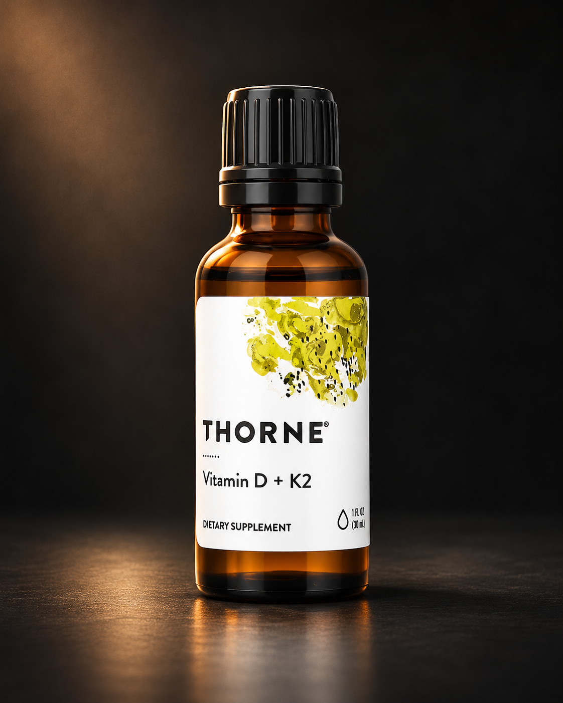 Thorne Vitamin D + K2 — Dietary Supplement (1 Fl. Oz. / 30 ml) — Vitamins