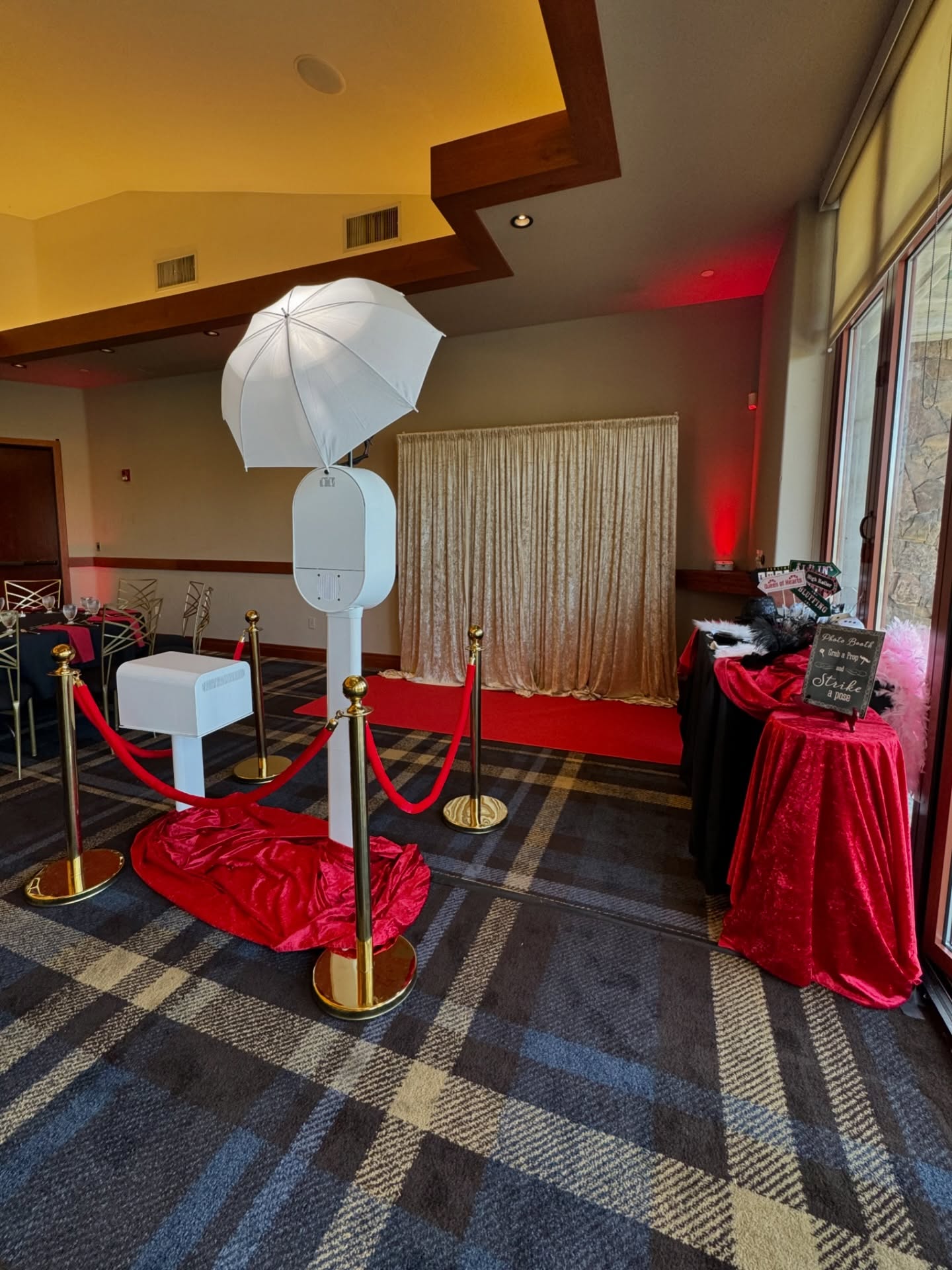 The PRC Photo Booth — Print keepsakes and share instantly — all from one elegant setup