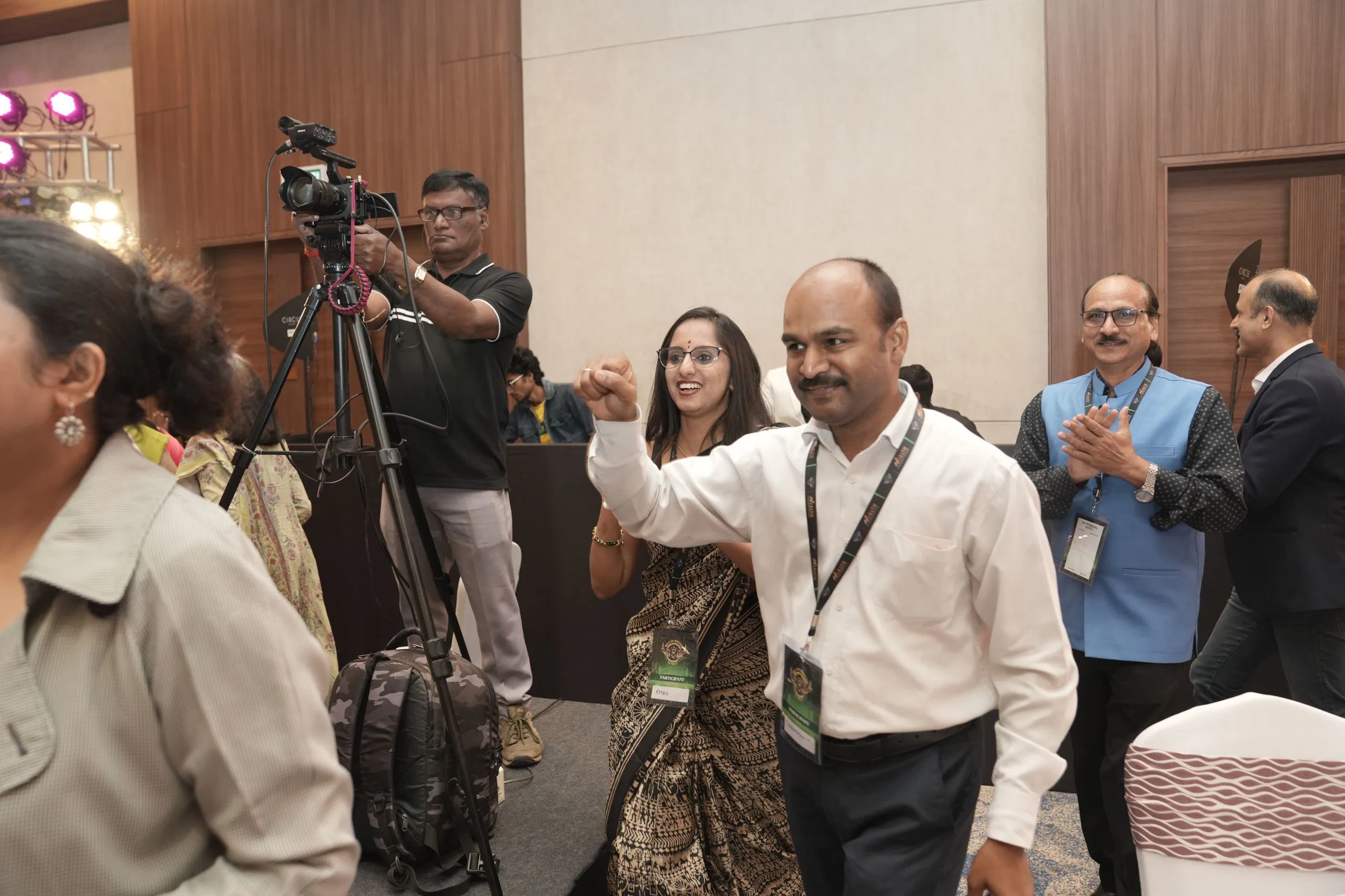 Thandavarayan M. celebrating with fellow participants and mentors at Wealth Warrior Retreat July 2025