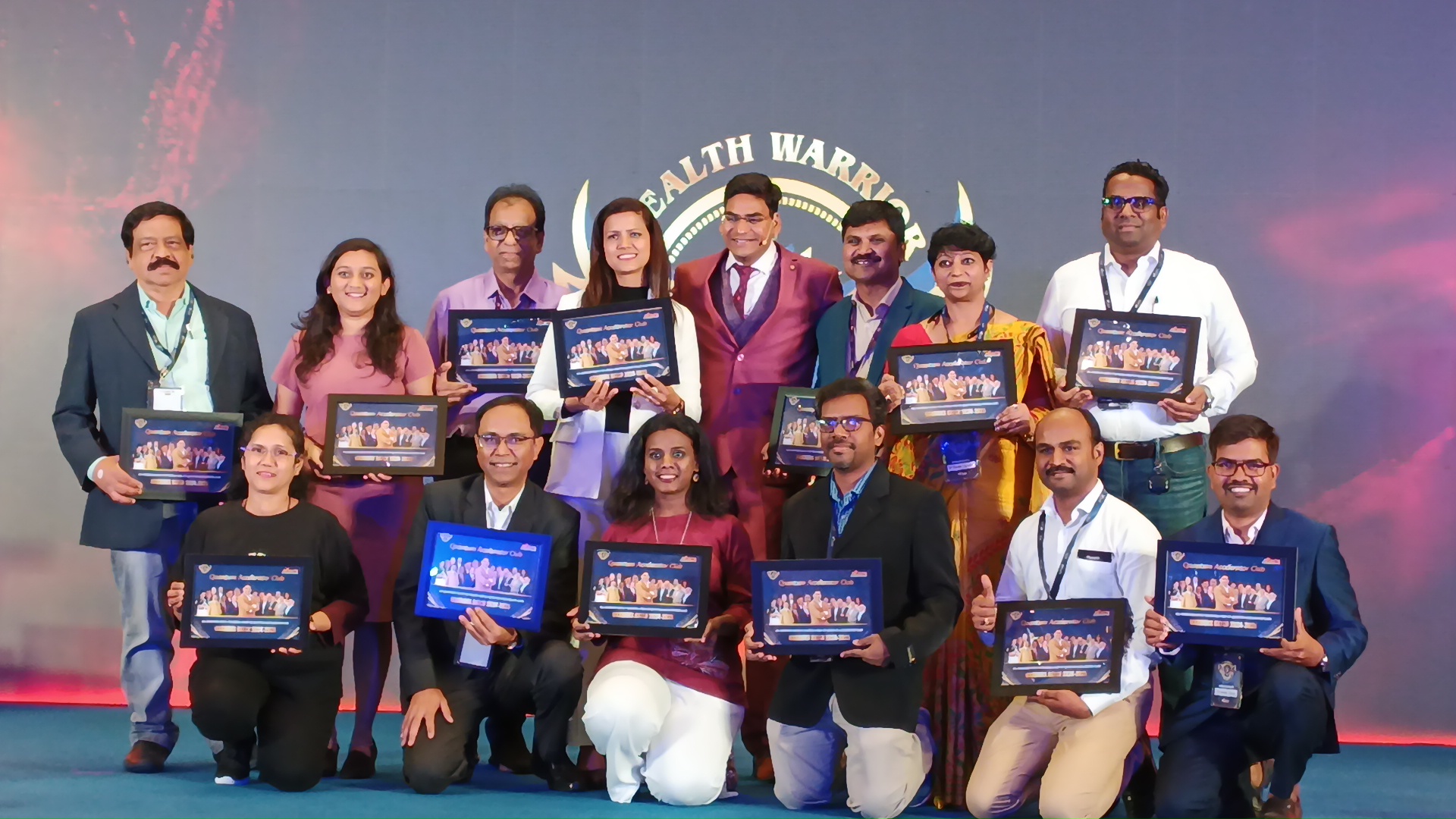 Thandavarayan M. with Quantum Batch 2 receiving the Warrior Award at Wealth Warrior Retreat January 2025