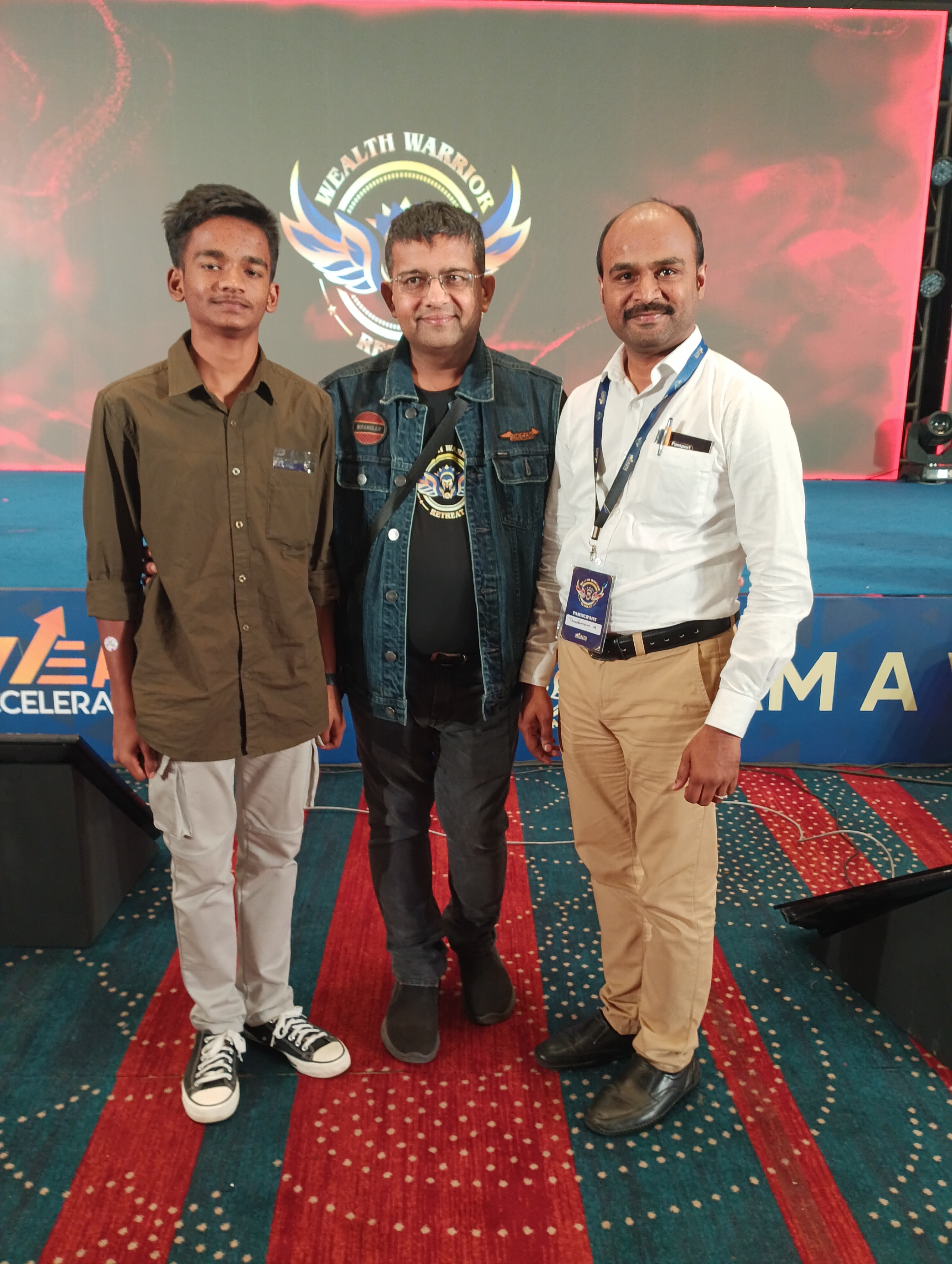 Thandavarayan M. with fellow coach and colleague at Wealth Warrior Retreat January 2025