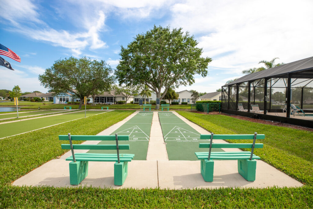 Shuffleboard and community recreation courts