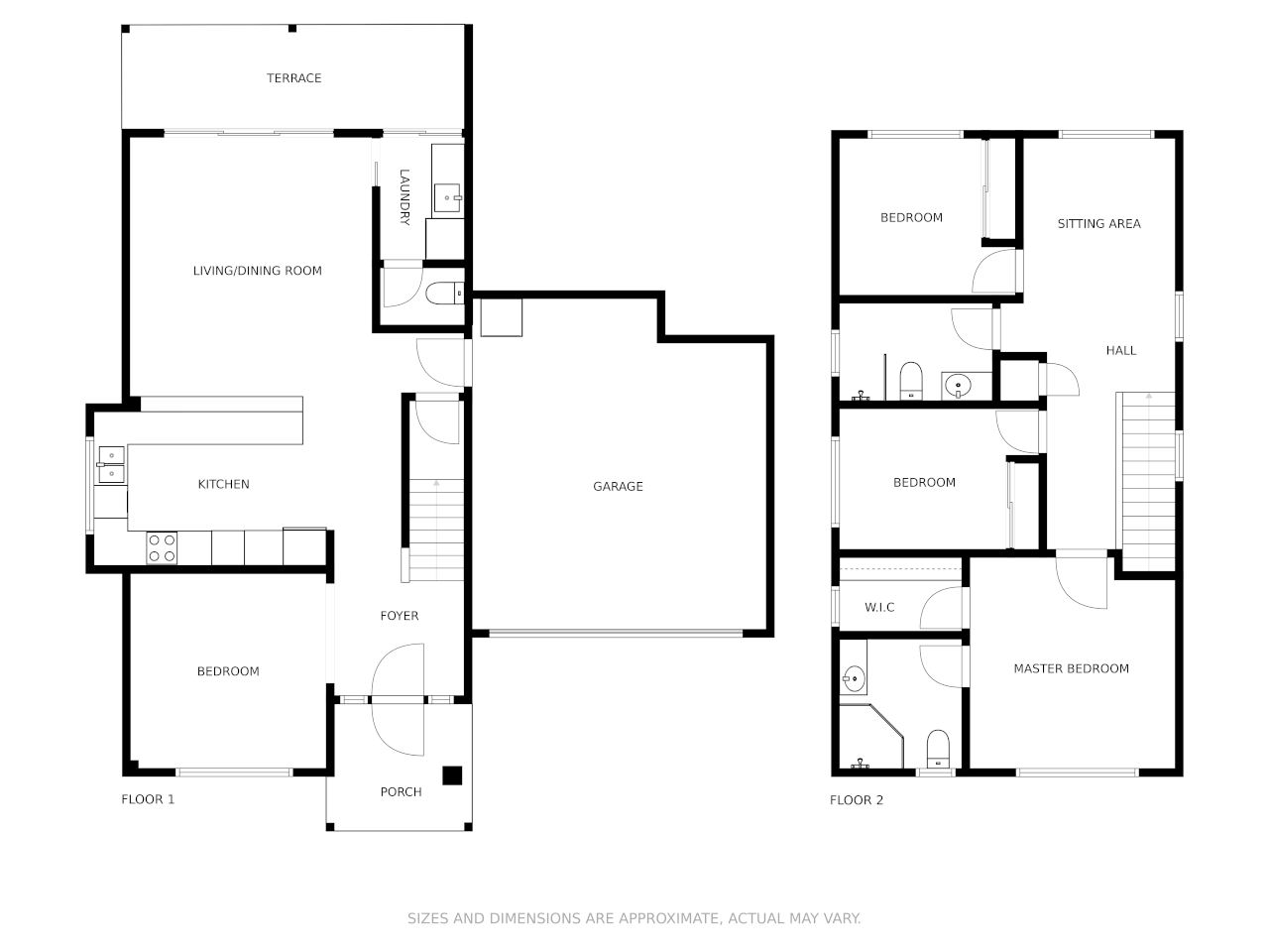 Floor plan example showing room layout