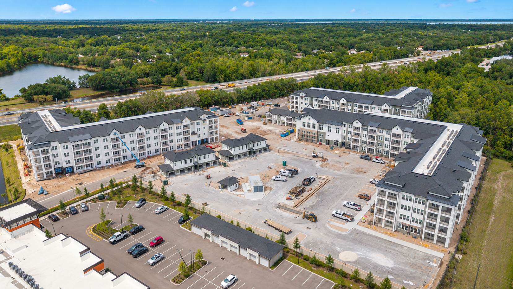 Development site before and after media production — before