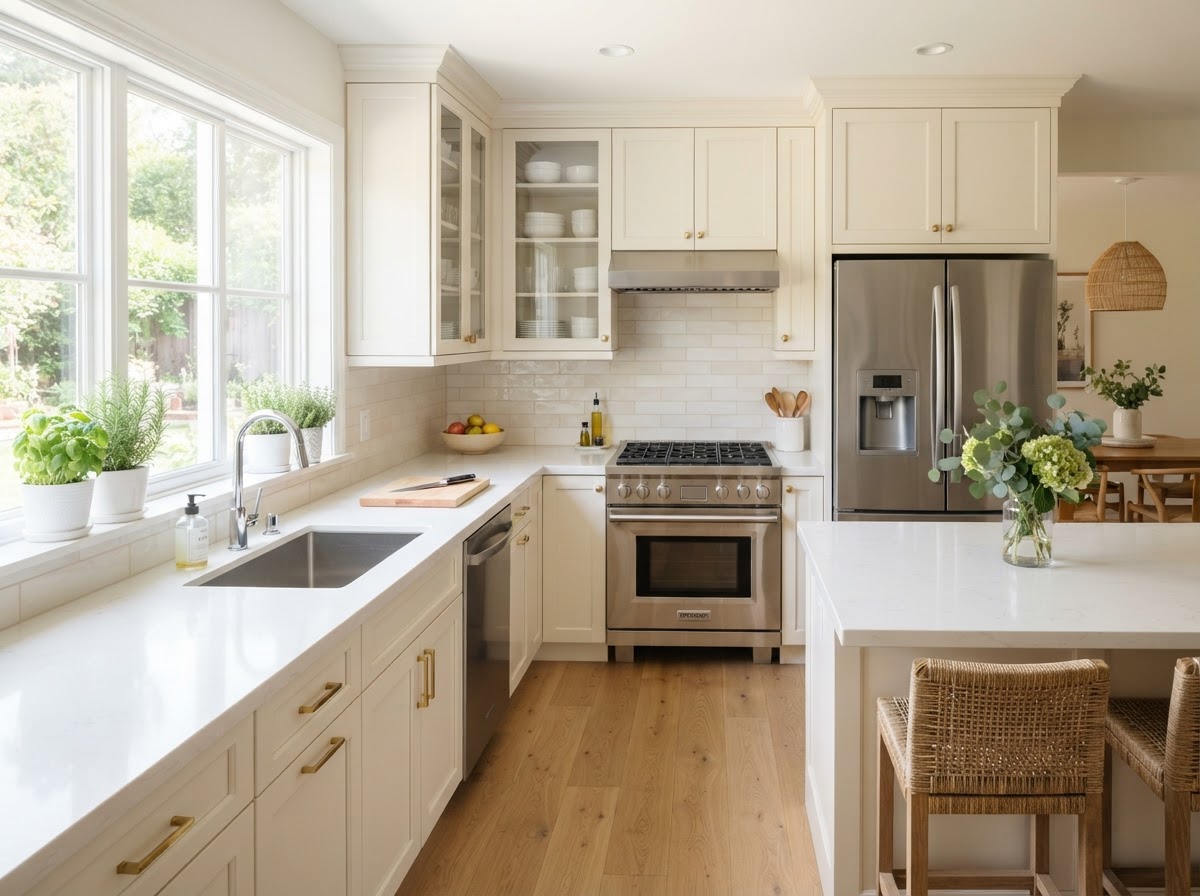 A clean kitchen interior in a residential home