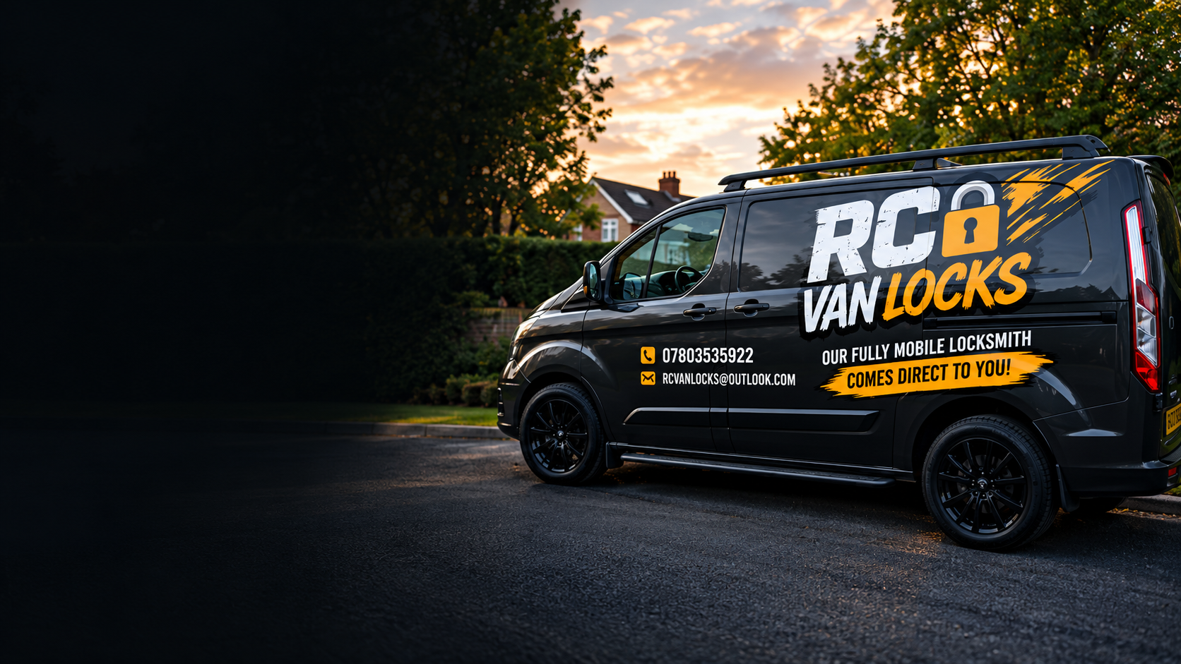 Commercial van equipped with RC Van Locks high-security van locks