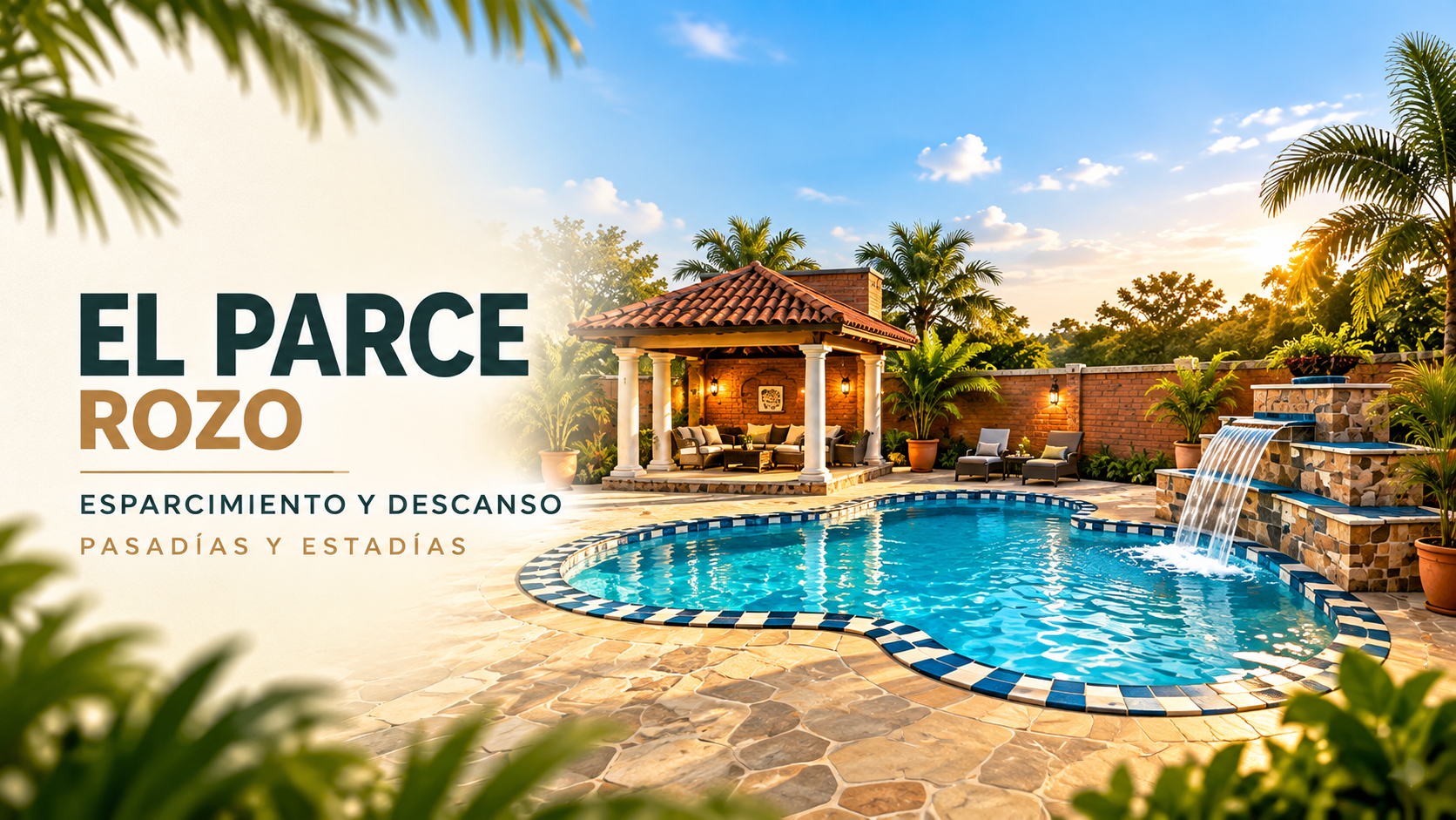 Finca El Parce Rozo con piscina, quiosco campestre, cascada y zonas verdes en Rozo, Valle del Cauca