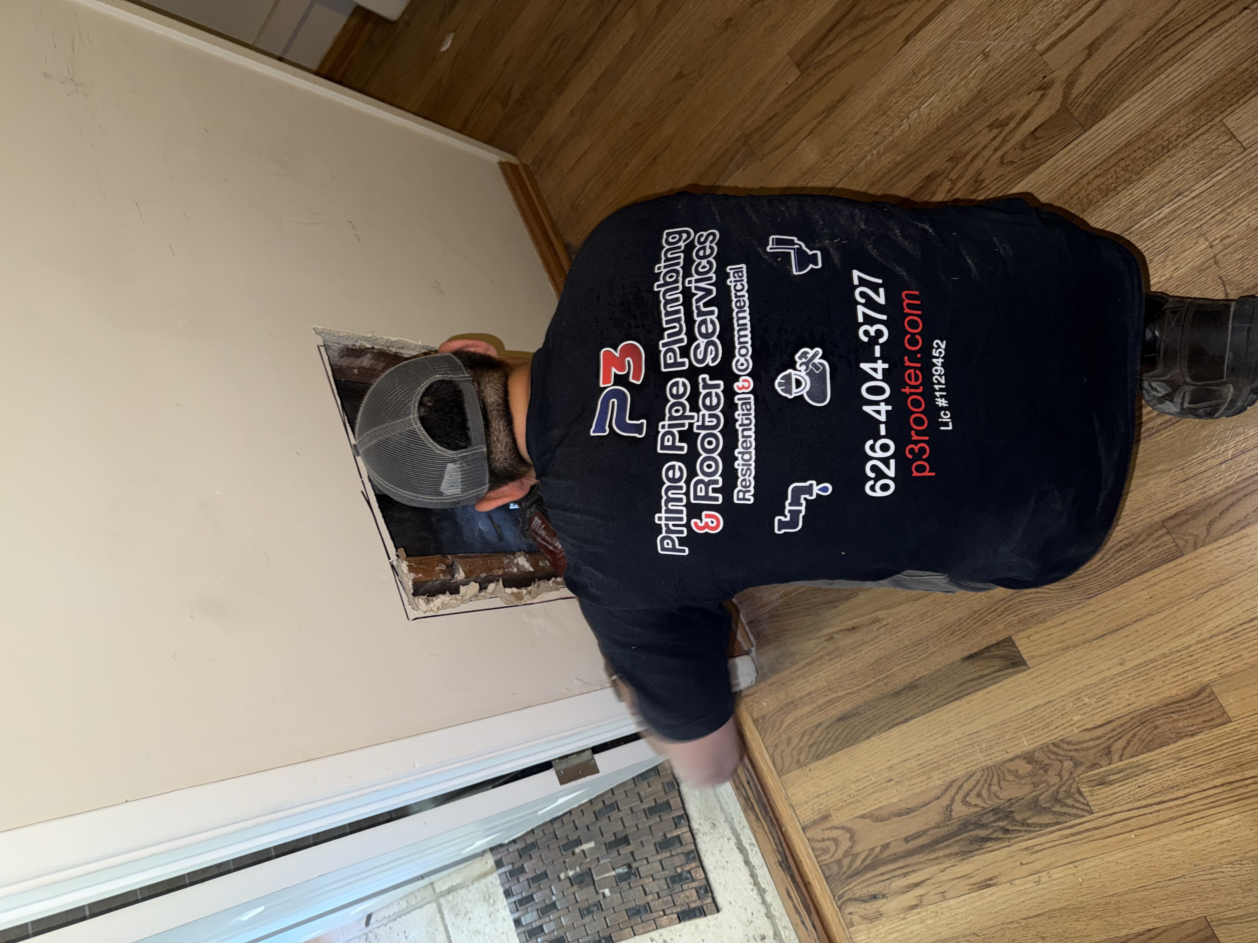 Prime Pipe Technician In-Wall Drain Line Repair