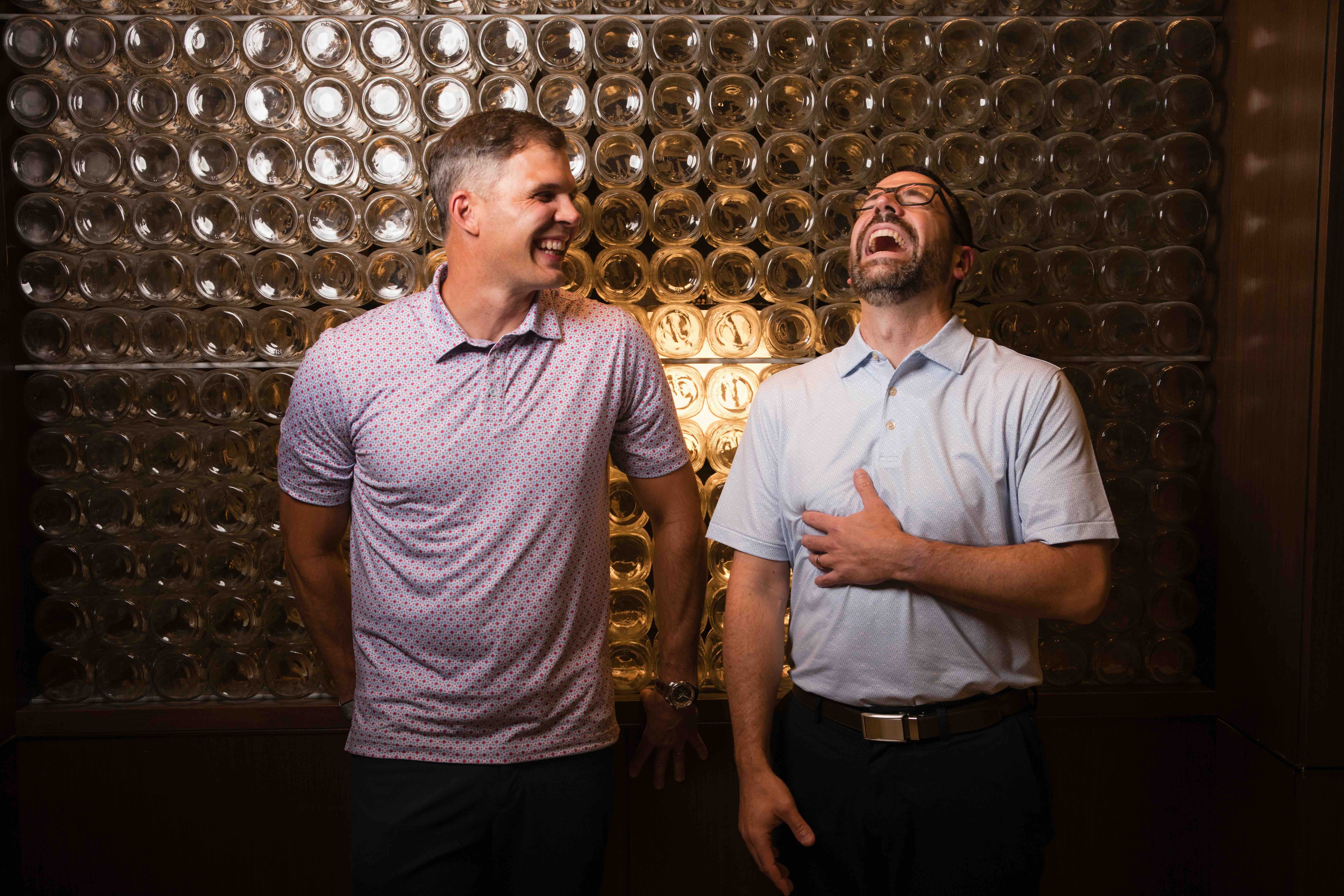 Russ and Joey laughing together