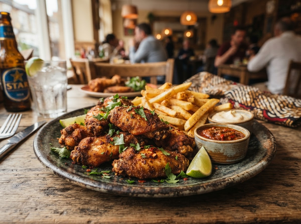 Chicken Wings with Fries