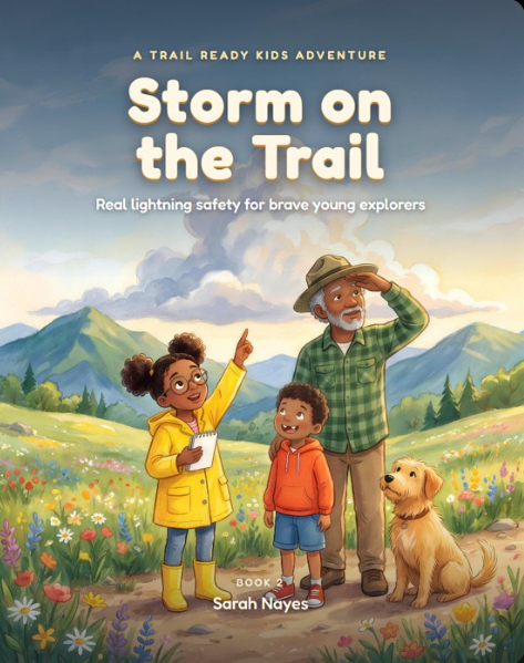 Storm on the Trail book cover by Sarah Nayes